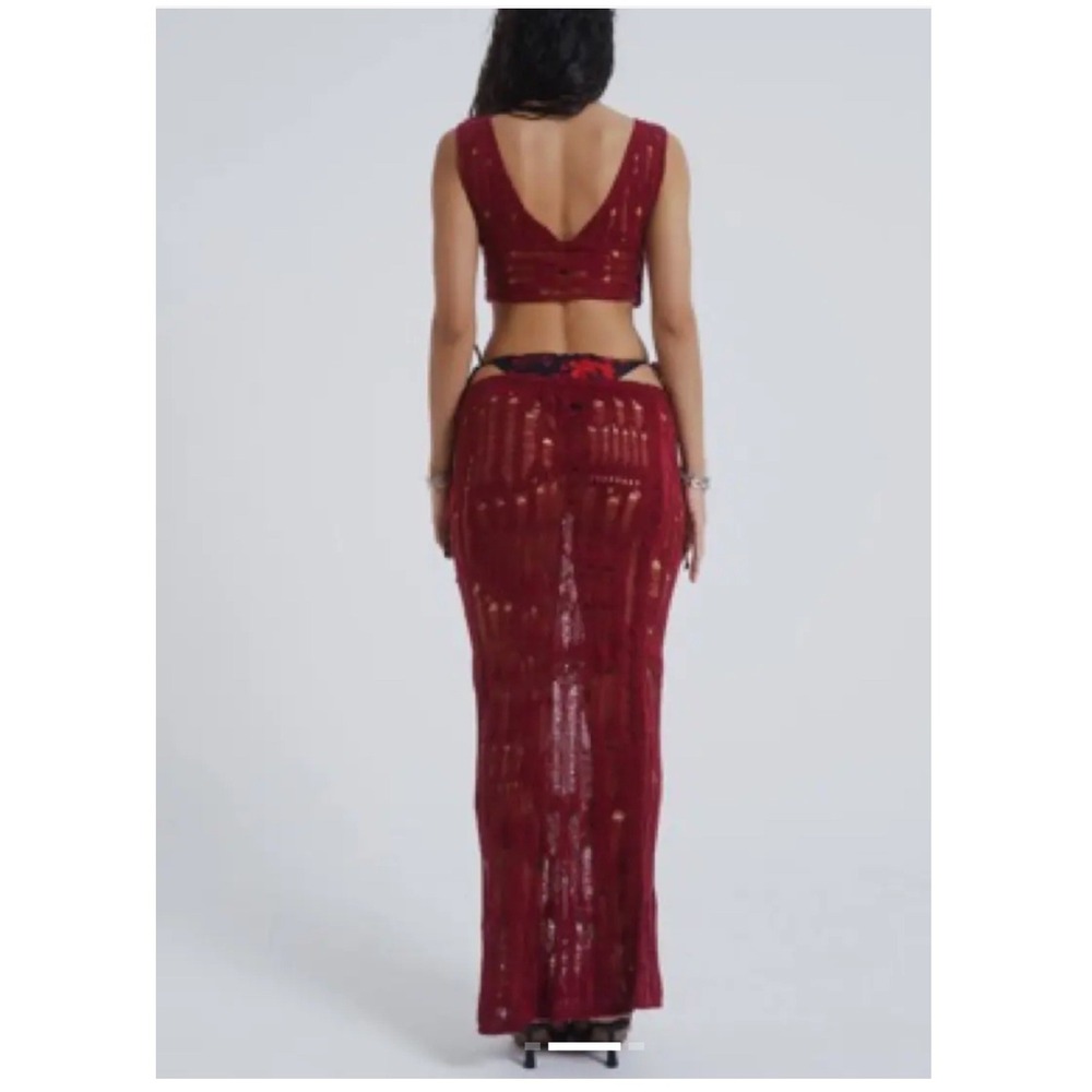 Jaded London Odette Laddered Knit Set Skirt Top Open Knit Sexy Beach Party XS - Picture 10 of 11